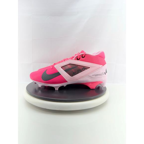 Nike Alpha Menace 4 Pro Mens Size 11 Racer Pink Gray Football Cleats HJ4568-600 - Picture 1 of 10